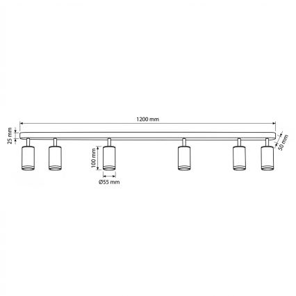 Brilagi - Badezimmerstrahler SELE 6xGU10/30W/230V IP44 weiß