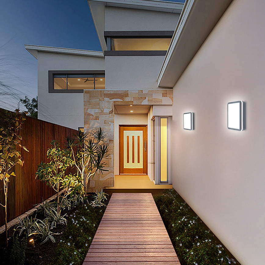 Brilagi - LED Außenleuchte mit Bewegungsmelder BENE LED/24W/230V 26x26 cm Anthrazit IP54