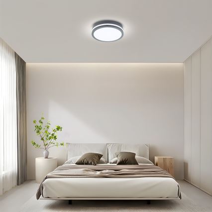 Brilagi - LED Außenleuchte mit Sensor BENE LED/24W/230V Ø 26 cm Anthrazit IP54