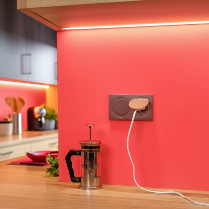 Brilagi - Bodeneinbau-Doppelsteckdose für den Outdoor-Bereich IP55 silbern rechteckig