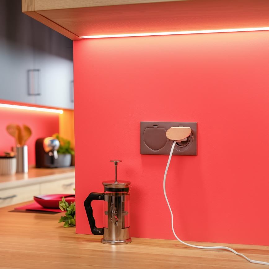 Brilagi - Bodeneinbau-Doppelsteckdose für den Outdoor-Bereich IP55 silbern rechteckig