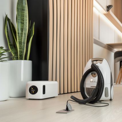 Brilagi - Bodeneinbau-Doppelsteckdose für den Outdoor-Bereich IP55 silbern rechteckig