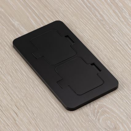 Brilagi - Bodeneinbaudoppelsteckdose für den Außenbereich IP55, schwarz, rechteckig