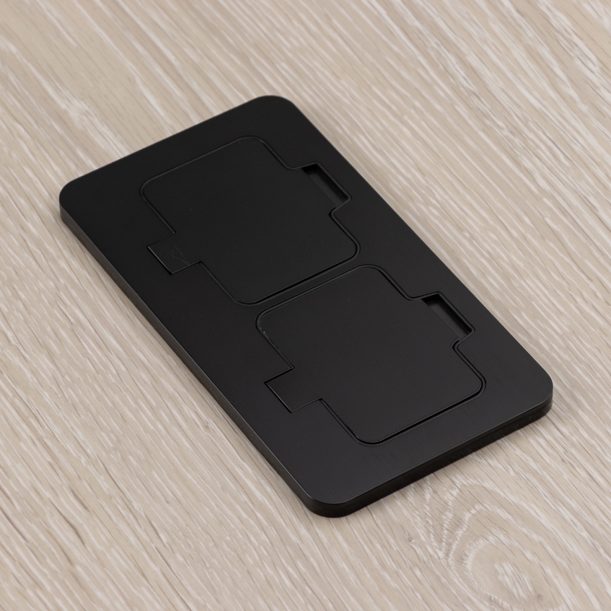 Brilagi - Bodeneinbaudoppelsteckdose für den Außenbereich IP55, schwarz, rechteckig