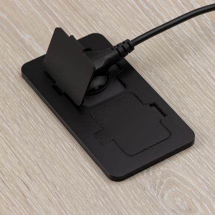 Brilagi - Bodeneinbaudoppelsteckdose für den Außenbereich IP55, schwarz, rechteckig