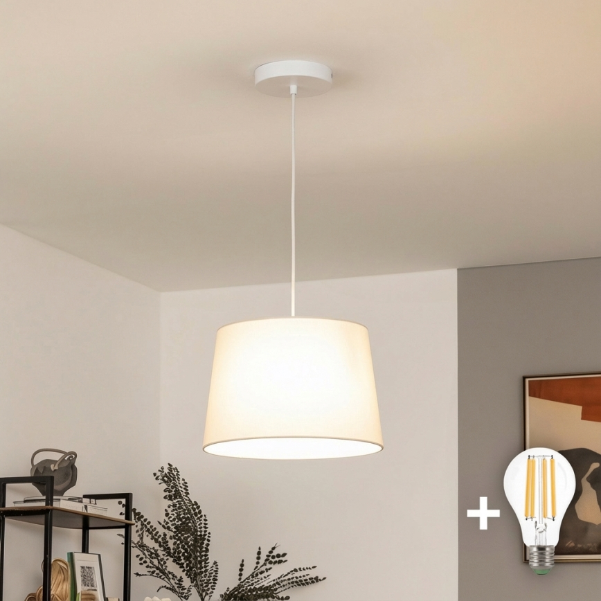 Brilagi - CERIA LED-Hängeleuchte an Kabel 1xE27/40W/230V Ø 30 cm beige