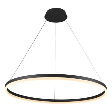 Brilagi - CIRCLE LED Pendelleuchte, dimmbar, mit Seilabhängung LED/55W/230V 3000-6500K Durchmesser 80 cm schwarz + Fernbedienung