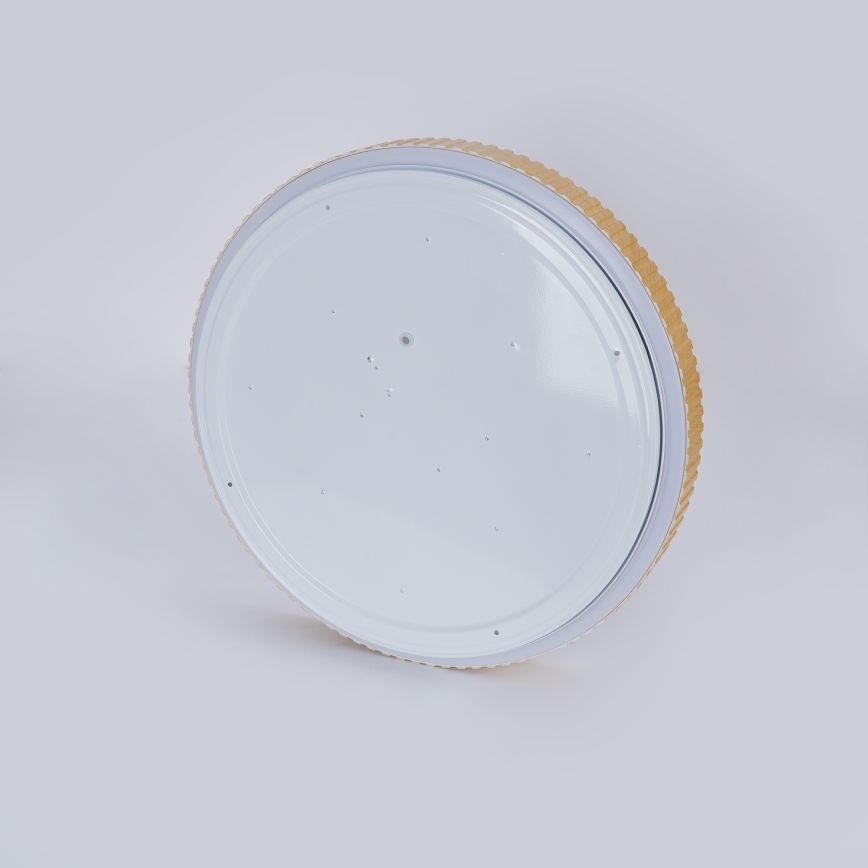 Brilagi - dimmbare LED-Deckenleuchte CORVO LED/72W/230V 3000-6000K Holzoptik Ø 50 cm + Fernbedienung