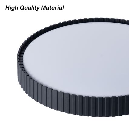 Brilagi - LED-dimmbare Deckenleuchte CORVO LED/54W/230V 3000-6000K schwarz Ø 40 cm + Fernbedienung