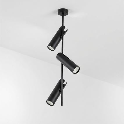 Brilagi - Deckenleuchte an Stange BRANCH 3xGU10/30W/230V schwarz