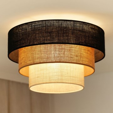 Brilagi - Deckenleuchte ASPEN LUNETA 1xE27/15W/230V d 45 cm schwarz/beige/cremefarben