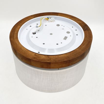 Brilagi - Deckenleuchte BELLADONNA 1xE27/15W/230V d 30 cm weiß/Eiche Kirsche