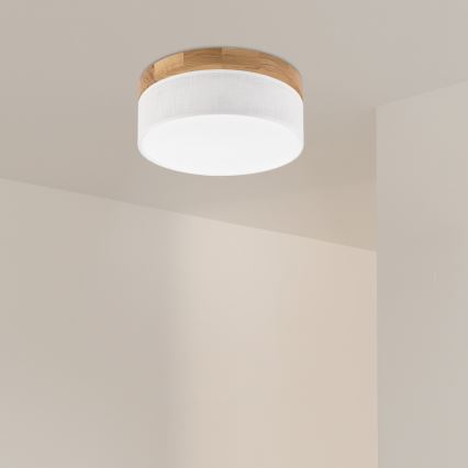 Brilagi - Deckenleuchte BELLADONNA LED/20W/230V, Durchmesser 30 cm, weiß/Eiche