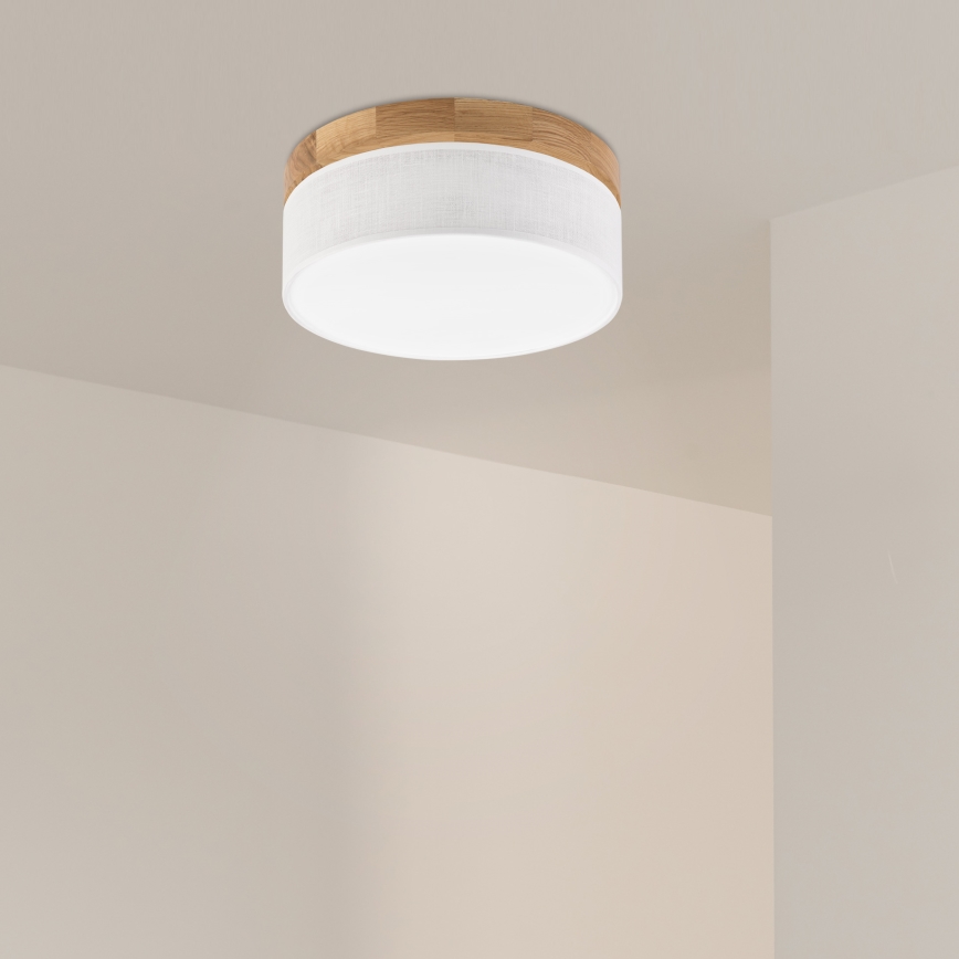 Brilagi - Deckenleuchte BELLADONNA LED/20W/230V, Durchmesser 30 cm, weiß/Eiche