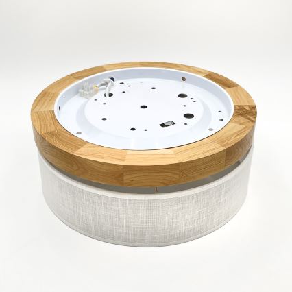 Brilagi - Deckenleuchte BELLADONNA LED/20W/230V, Durchmesser 30 cm, weiß/Eiche