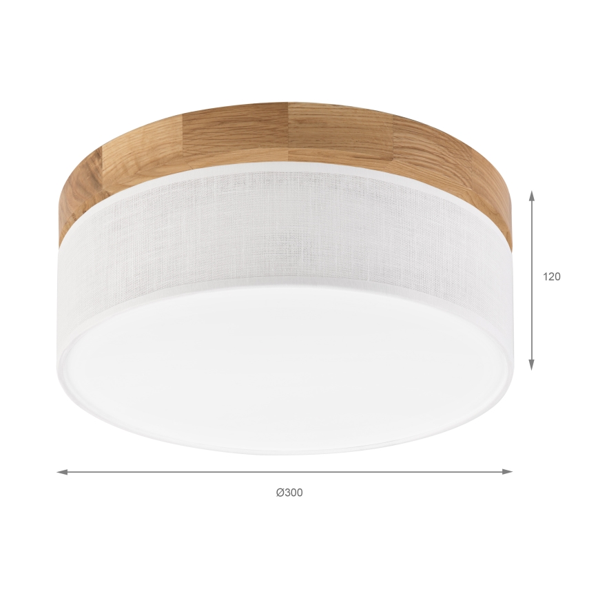 Brilagi - Deckenleuchte BELLADONNA LED/20W/230V, Durchmesser 30 cm, weiß/Eiche