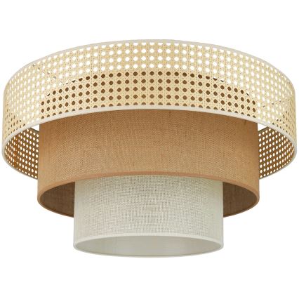 Brilagi - Deckenleuchte CEDAR LUNETA 1xE27/15W/230V d 45 cm beige/braun/cremefarben