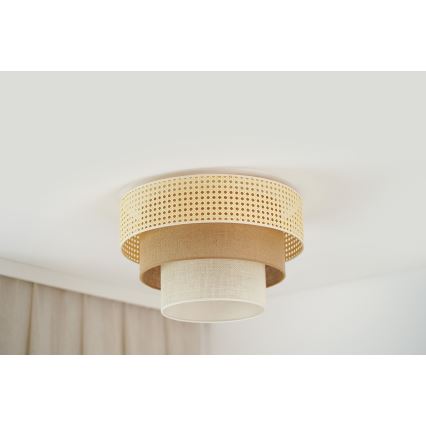 Brilagi - Deckenleuchte CEDAR LUNETA 1xE27/15W/230V d 45 cm beige/braun/cremefarben