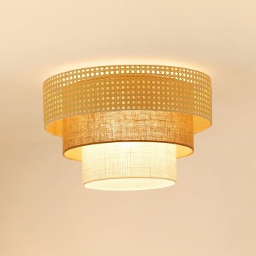 Brilagi - Deckenleuchte CEDAR LUNETA 1xE27/15W/230V d 45 cm beige/braun/cremefarben