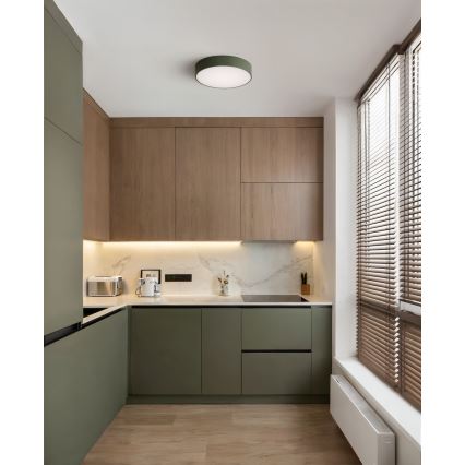 Brilagi - Deckenleuchte CLARE 2xE27/24W/230V Ø 30 cm khaki