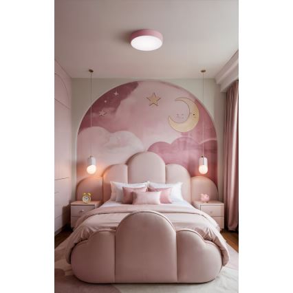 Brilagi - Deckenleuchte CLARE 2xE27/24W/230V Ø 30 cm rosa