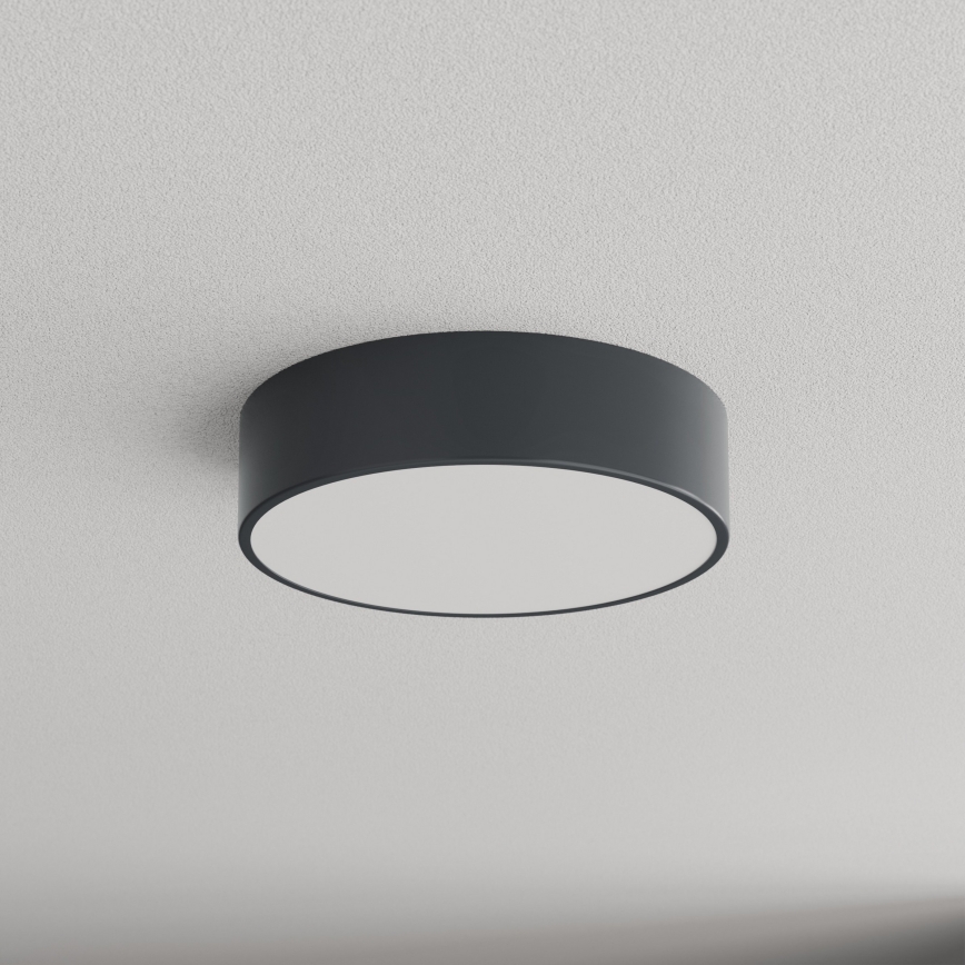 Brilagi - Badezimmer-Deckenleuchte mit Bewegungs- und Dämmerungssensor CLARE 2xE27/24W/230V Ø 30 cm Anthrazit IP54