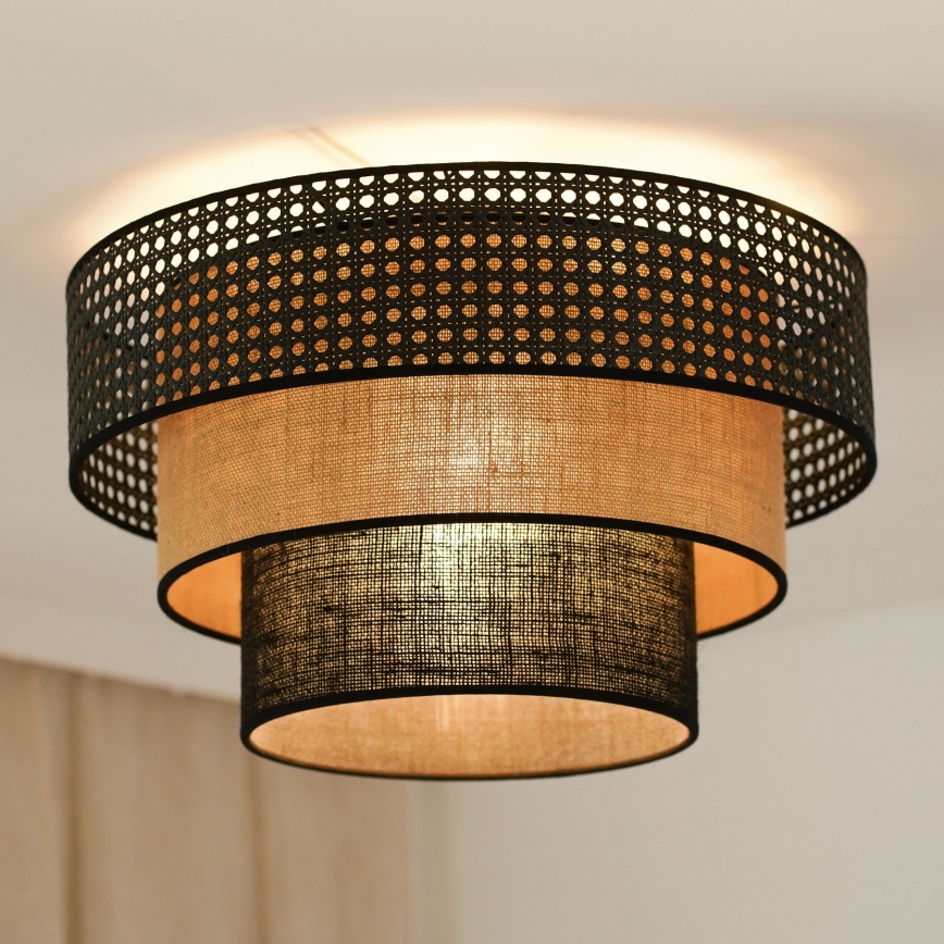 Brilagi - Deckenleuchte DAKOTA LUNETA 1xE27/15W/230V d 45 cm schwarz/beige
