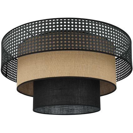 Brilagi - Deckenleuchte DAKOTA LUNETA 1xE27/15W/230V d 45 cm schwarz/beige
