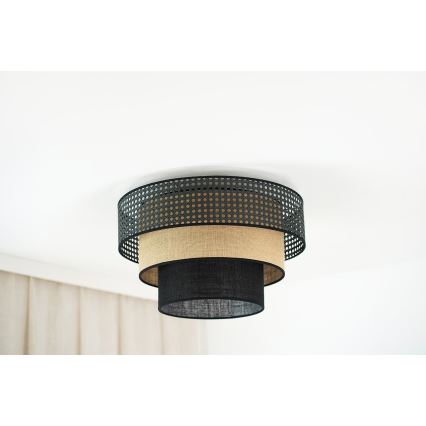 Brilagi - Deckenleuchte DAKOTA LUNETA 1xE27/15W/230V d 45 cm schwarz/beige
