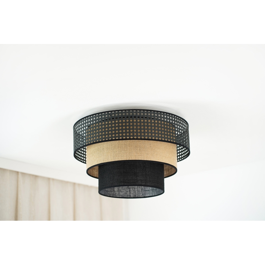 Brilagi - Deckenleuchte DAKOTA LUNETA 1xE27/15W/230V d 45 cm schwarz/beige