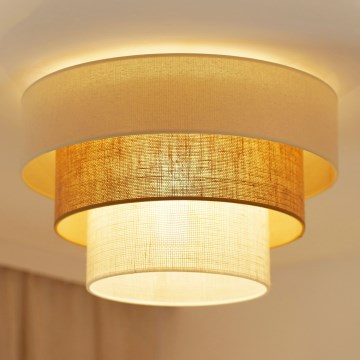 Brilagi - Deckenleuchte DENVER LUNETA 1xE27/15W/230V d 45 beige/braun/cremefarben