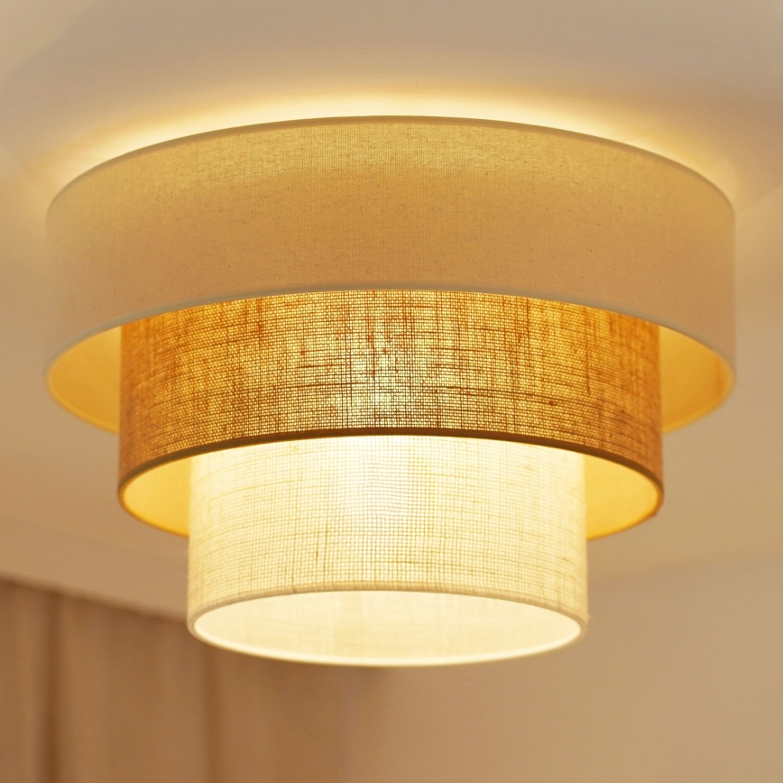 Brilagi - Deckenleuchte DENVER LUNETA 1xE27/15W/230V d 45 beige/braun/cremefarben