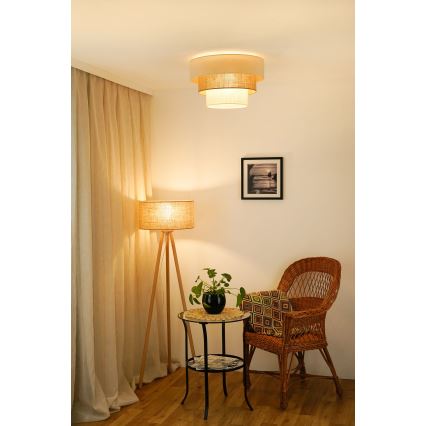 Brilagi - Deckenleuchte DENVER LUNETA 1xE27/15W/230V d 45 beige/braun/cremefarben