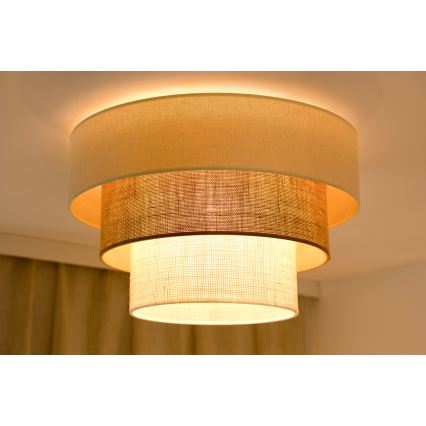 Brilagi - Deckenleuchte DENVER LUNETA 1xE27/15W/230V d 45 beige/braun/cremefarben