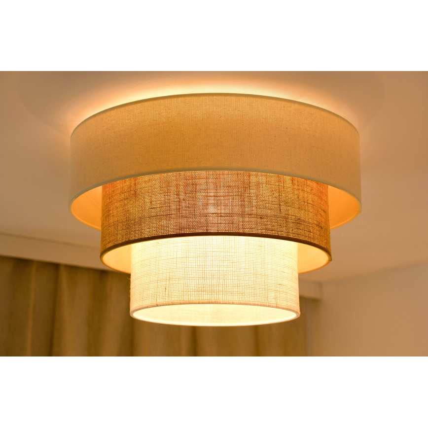 Brilagi - Deckenleuchte DENVER LUNETA 1xE27/15W/230V d 45 beige/braun/cremefarben