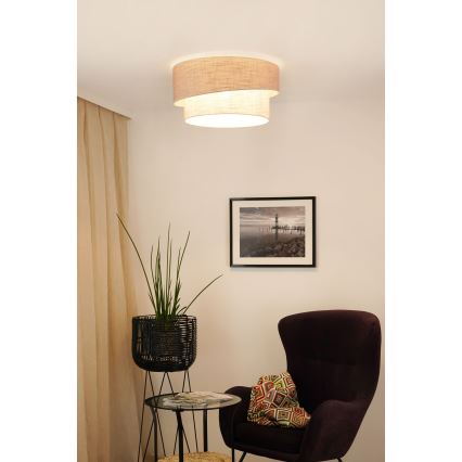 Brilagi - Deckenleuchte DOVER SHINE 1xE27/15W/230V d 50 cm grau/cremefarben