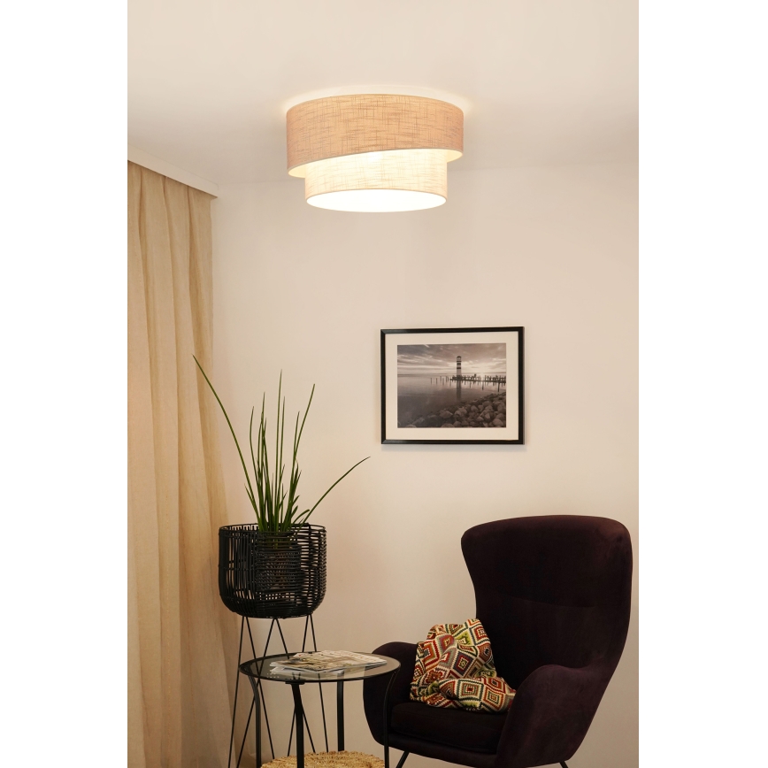 Brilagi - Deckenleuchte DOVER SHINE 1xE27/15W/230V d 50 cm grau/cremefarben