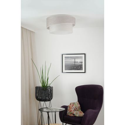 Brilagi - Deckenleuchte DOVER SHINE 1xE27/15W/230V d 50 cm grau/cremefarben
