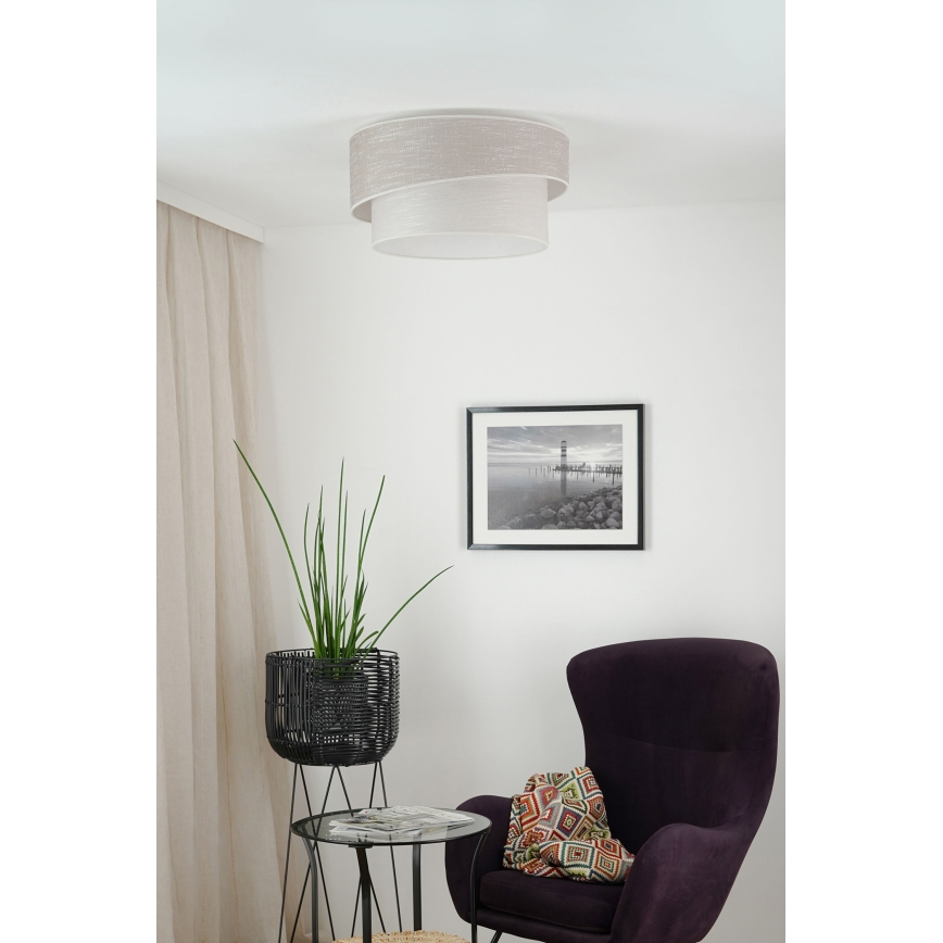 Brilagi - Deckenleuchte DOVER SHINE 1xE27/15W/230V d 50 cm grau/cremefarben