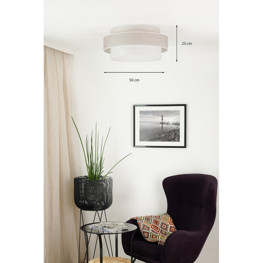 Brilagi - Deckenleuchte DOVER SPACE LED/12W/230V d 50 cm 3000K/4000K/6400K grau/cremefarben