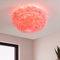 Brilagi - Deckenleuchte FEATHER 3xE27/40W/230V, Ø 50 cm, rosa