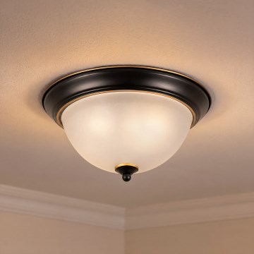BRILAGI - Deckenleuchte FRESCO 2xE27/40W/230V Ø 28 cm schwarz/gold