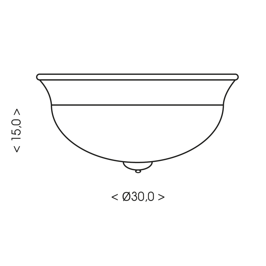 Brilagi - Deckenleuchte FRESCO, 2xE27/40W/230V, Ø 30 cm, bronze