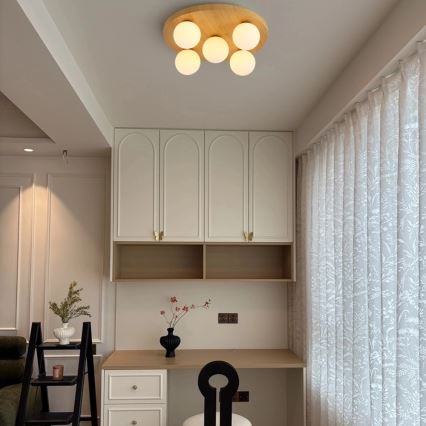 Brilagi - Deckenleuchte LUND WOOD 5xG9/9W/230V Ø 40 cm Gummibaumholz