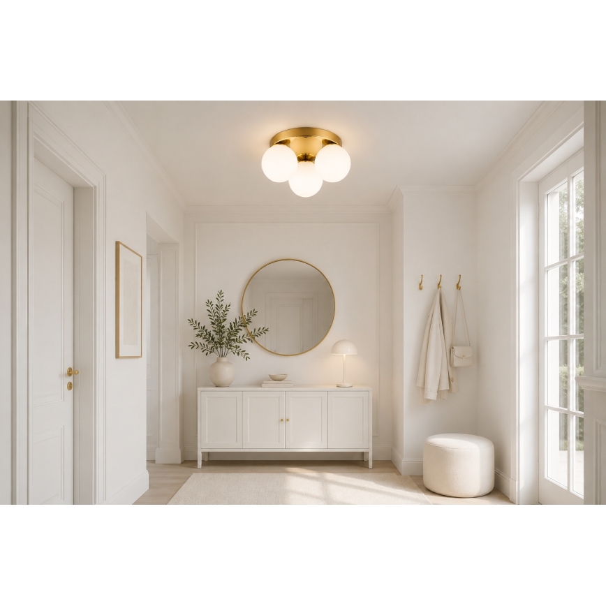 Brilagi - Deckenleuchte MILO 3xE27/60W/230V Ø 35 cm gold