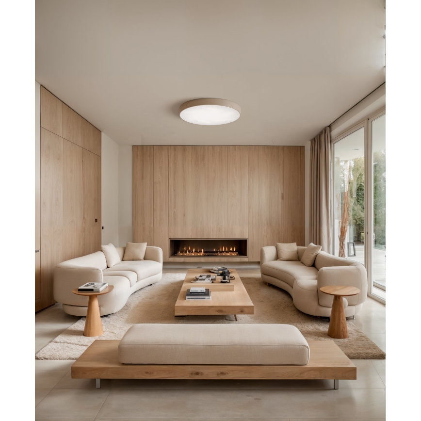 Brilagi - Deckenleuchte mit Sensor CLARE 6xE27/24W/230V d 80 cm beige
