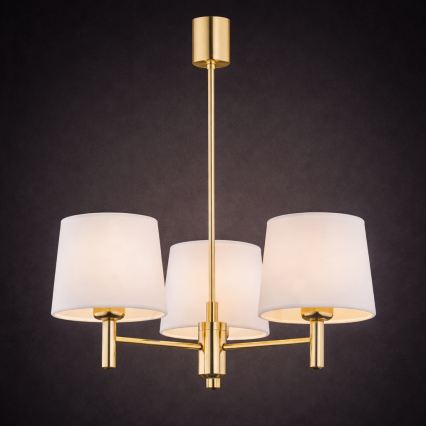 Brilagi - Deckenleuchte mit Stab MONTE 3xE27/60W/230V creme/gold