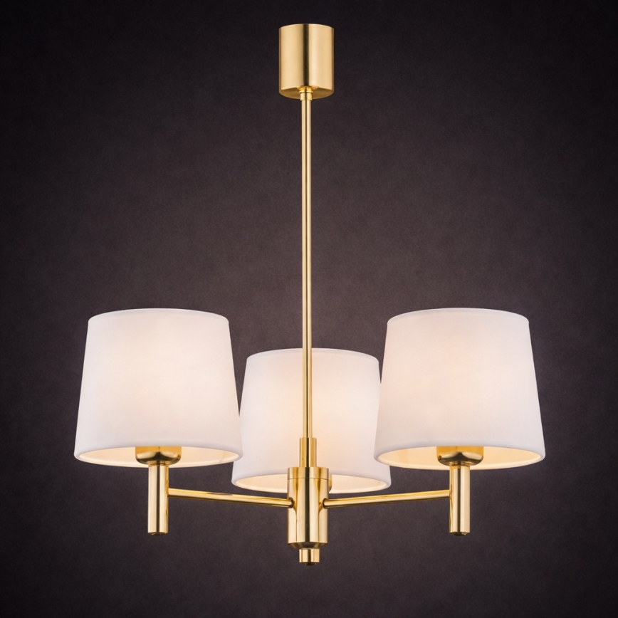 Brilagi - Deckenleuchte mit Stab MONTE 3xE27/60W/230V creme/gold