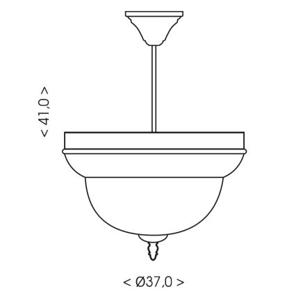 Brilagi - Deckenleuchte mit Stange DAHLIA 3xE27/40W/230V Ø 37 cm Messing
