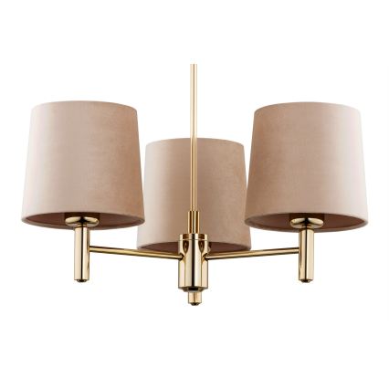 Brilagi - Deckenleuchte mit Stange MONTE 3xE27/60W/230V Beige/Gold